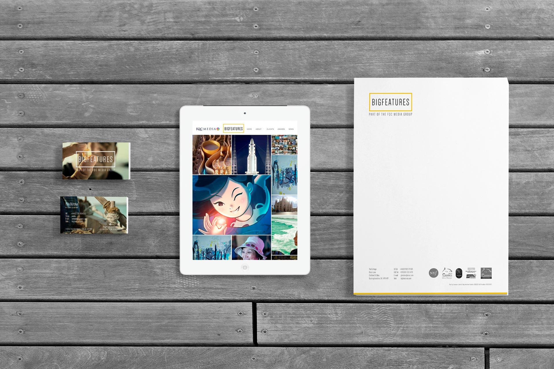 Big Features. - 04 stationery mockup 1
